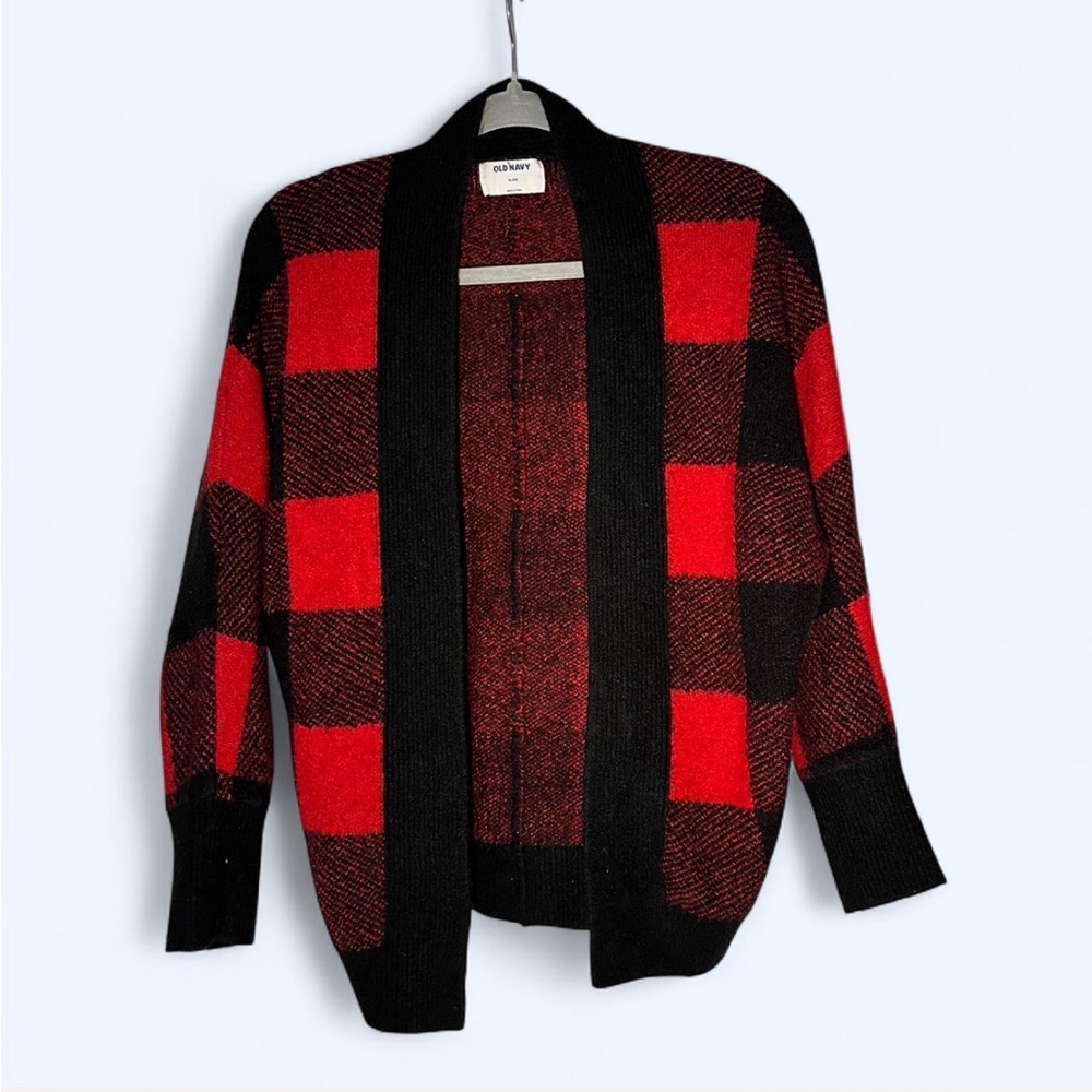 Old Navy Black and Red Knit Sweater